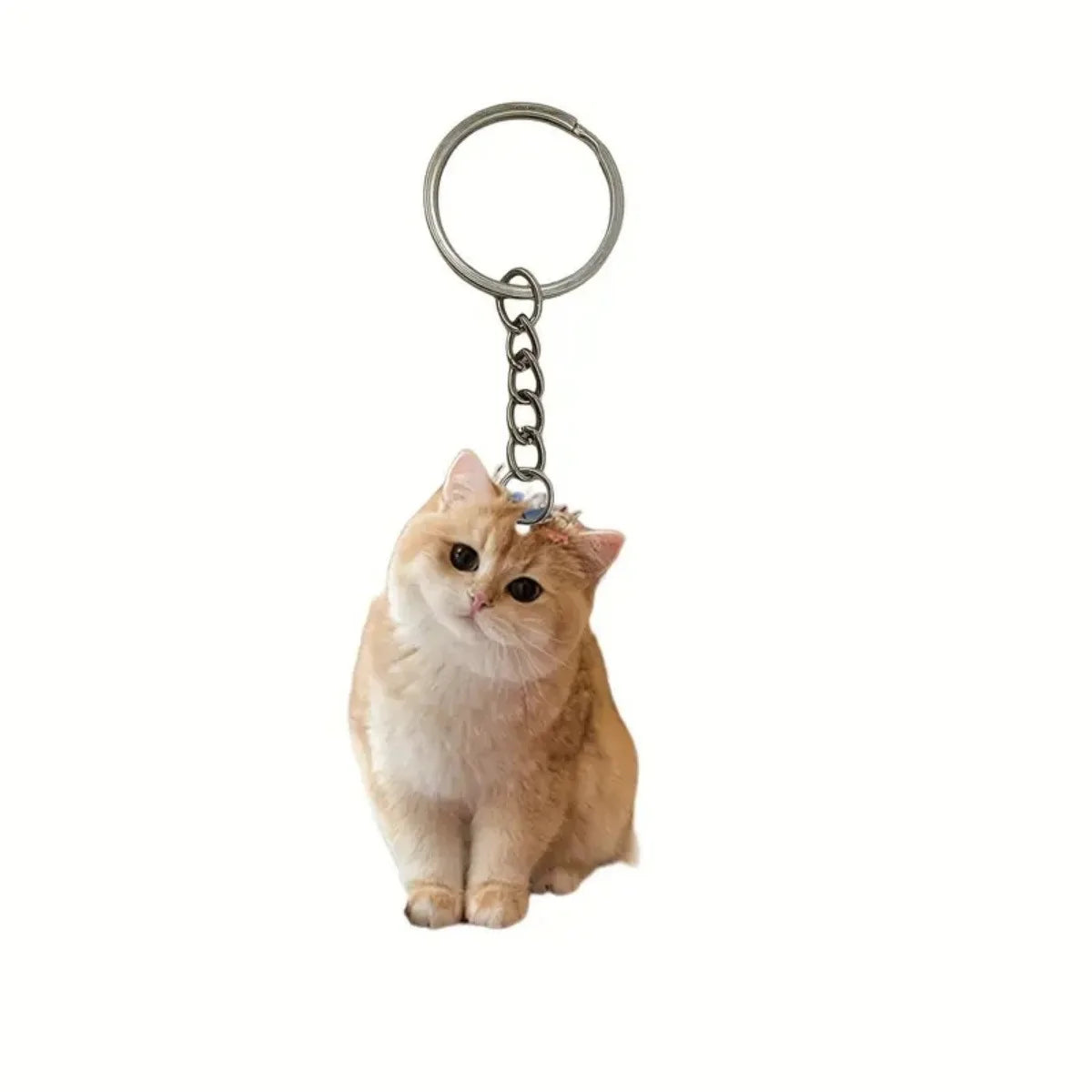 Chaveiro de gato preto e branco (1 unidade), pingente em acrílico 2D, design dupla face, chaveiro de animal para mochilas e presentes.