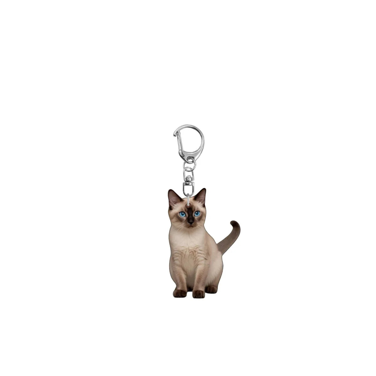 Chaveiro de gato preto e branco (1 unidade), pingente em acrílico 2D, design dupla face, chaveiro de animal para mochilas e presentes.