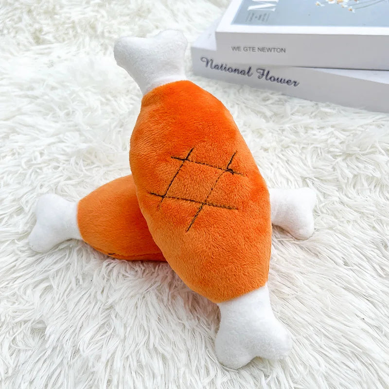 Brinquedo de pelúcia para cachorro com apito, brinquedo para mastigar para cães, brinquedo fofo e engraçado em formato de osso e cenoura, brinquedos para animais de estimação, produtos para gatos e acessórios para filho