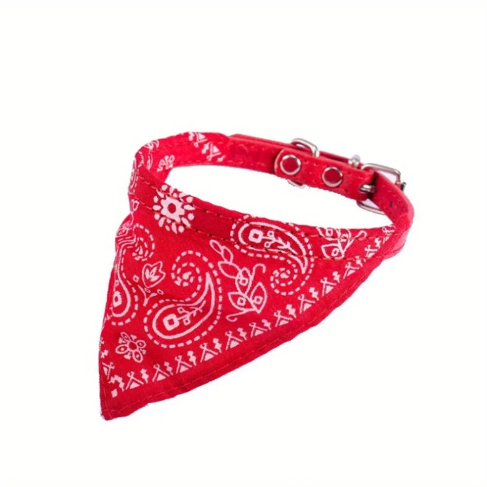 Bandana ajustável para animais de estimação, em tecido de malha de poliéster, lenço triangular para pescoço, ideal para cães e gatos de pequeno, médio e grande porte.