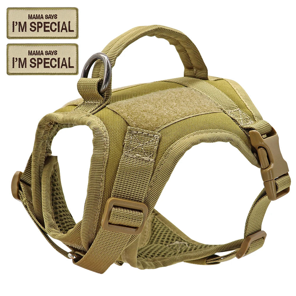 Colete peitoral de nylon para gatos com 2 adesivos, estilo militar tático, com alça, ideal para treinamento e passeios com gatos .
