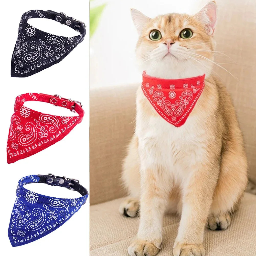Bandana ajustável para animais de estimação, em tecido de malha de poliéster, lenço triangular para pescoço, ideal para cães e gatos de pequeno, médio e grande porte.