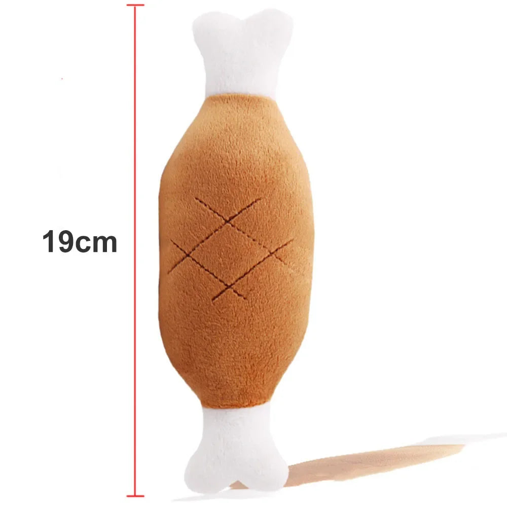 Brinquedo de pelúcia para cachorro com apito, brinquedo para mastigar para cães, brinquedo fofo e engraçado em formato de osso e cenoura, brinquedos para animais de estimação, produtos para gatos e acessórios para filho