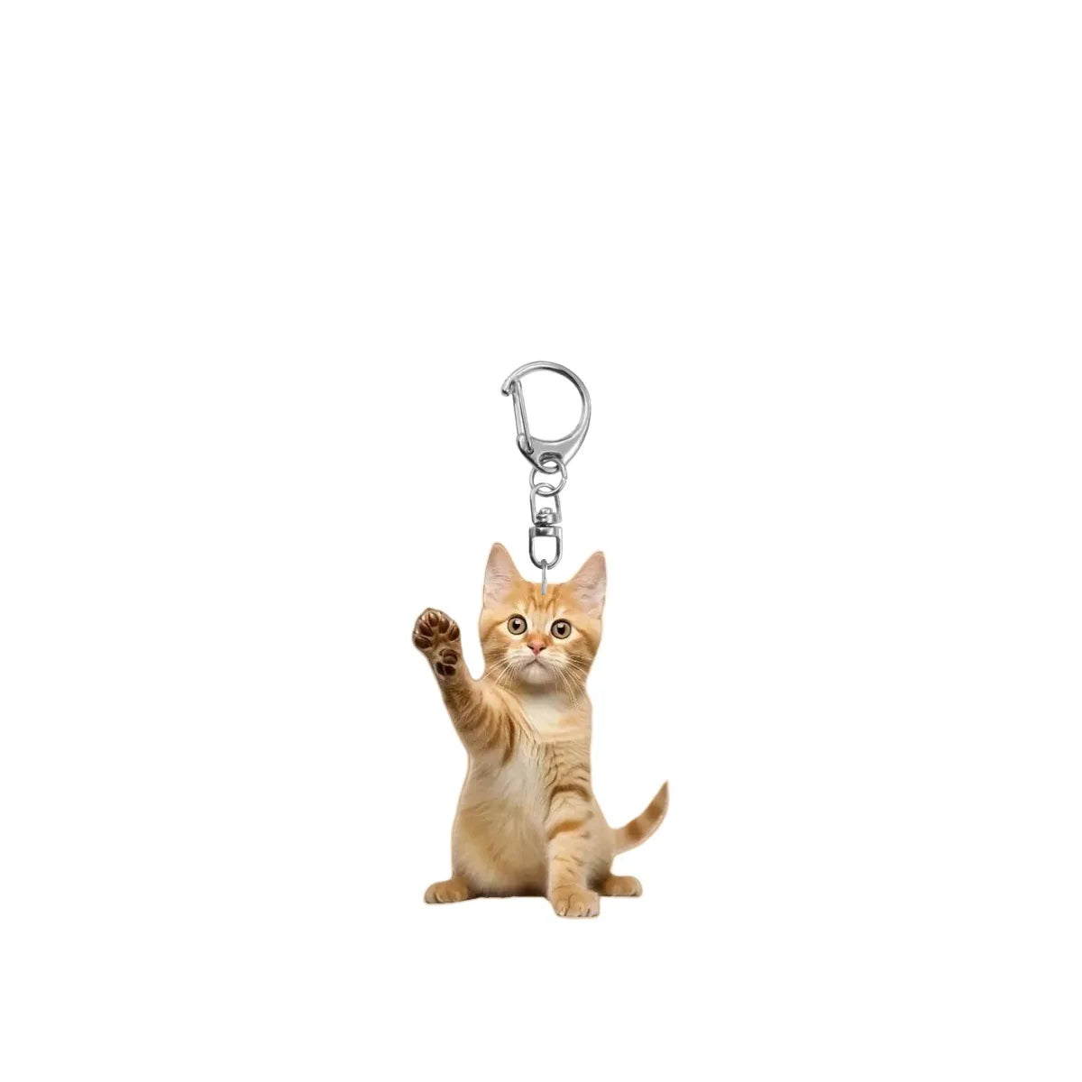 Chaveiro de gato preto e branco (1 unidade), pingente em acrílico 2D, design dupla face, chaveiro de animal para mochilas e presentes.