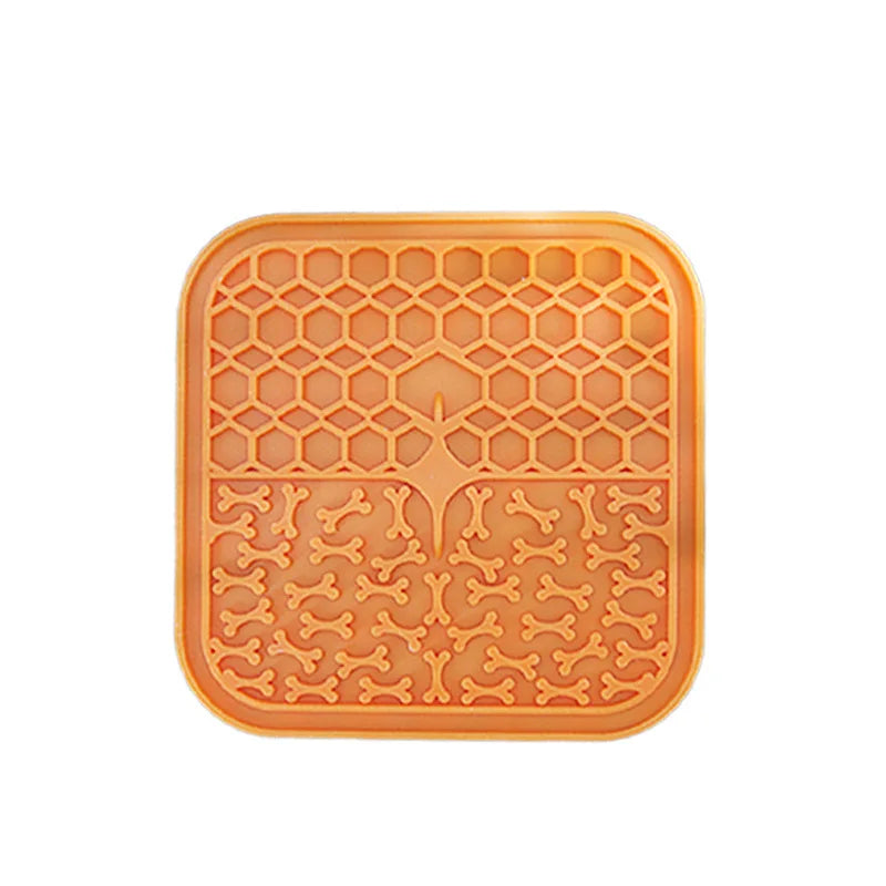 Tigela  de silicone para animais de estimação, ideal para gatos e filhotes, com função anti-engasgo, comedouro lento, banheira e talheres para distrair a língua.