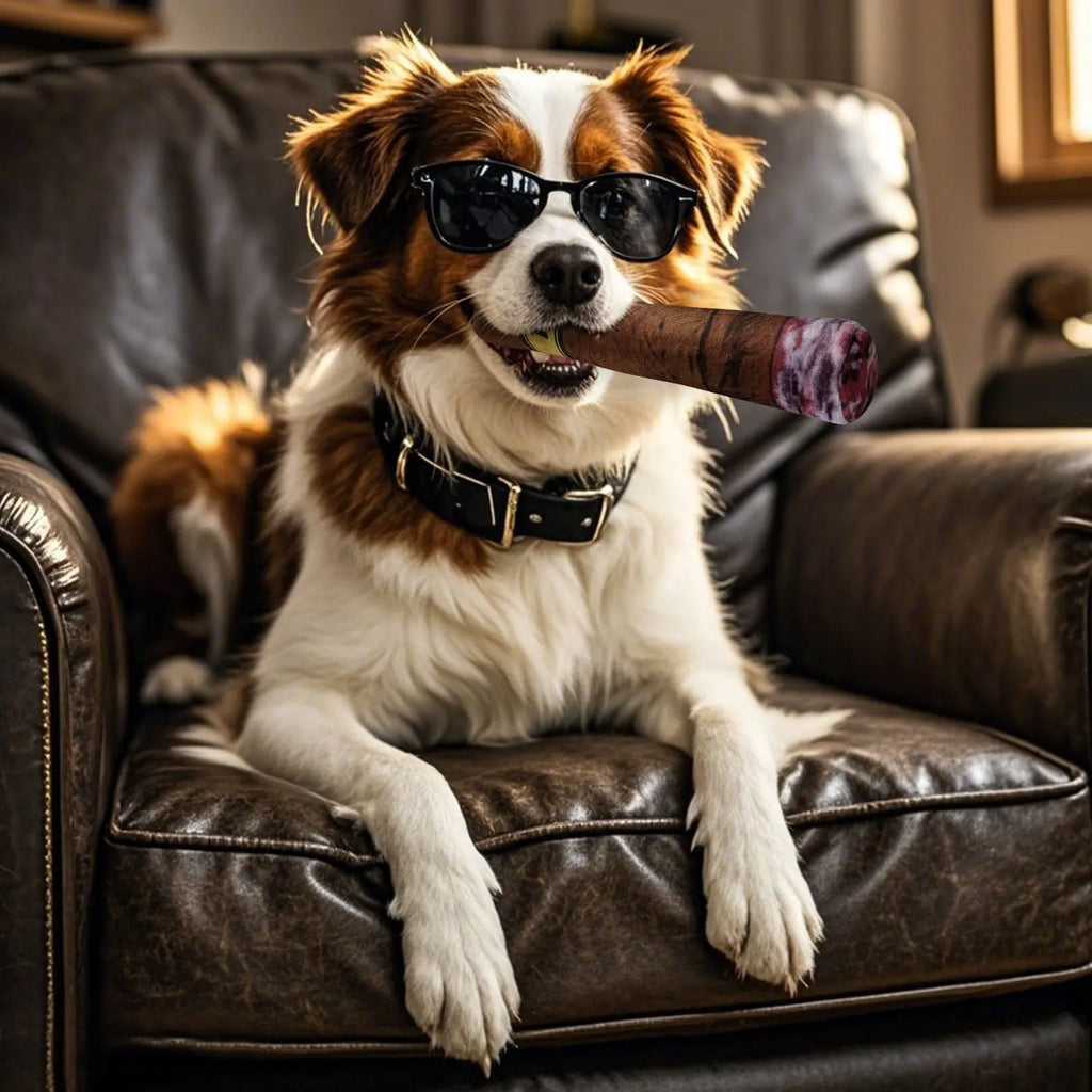 charuto  divertido para cães com som interativo e enchimento macio de algodão para filhotes e cães de pequeno, médio e grande porte.