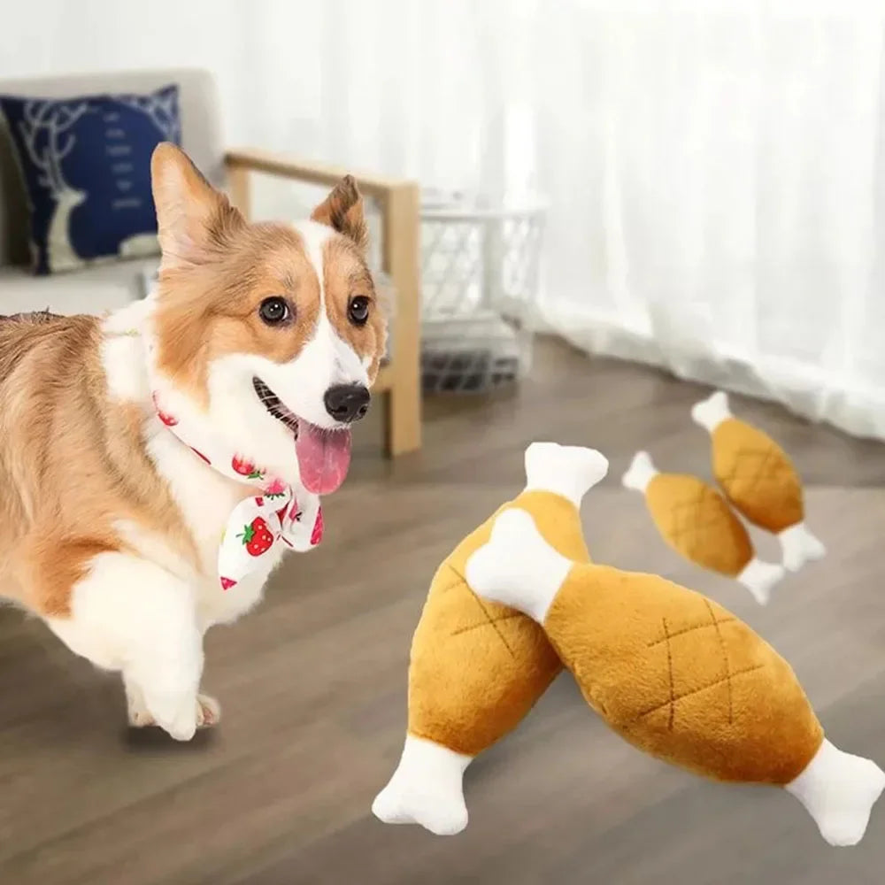 Brinquedo de pelúcia para cachorro com apito, brinquedo para mastigar para cães, brinquedo fofo e engraçado em formato de osso e cenoura, brinquedos para animais de estimação, produtos para gatos e acessórios para filho