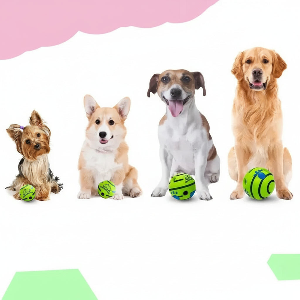 Bola de vinil com som para treinamento de QI canino, brinquedo interativo para animais de estimação, brincadeira estimulante, estimulação mental e exercício.
