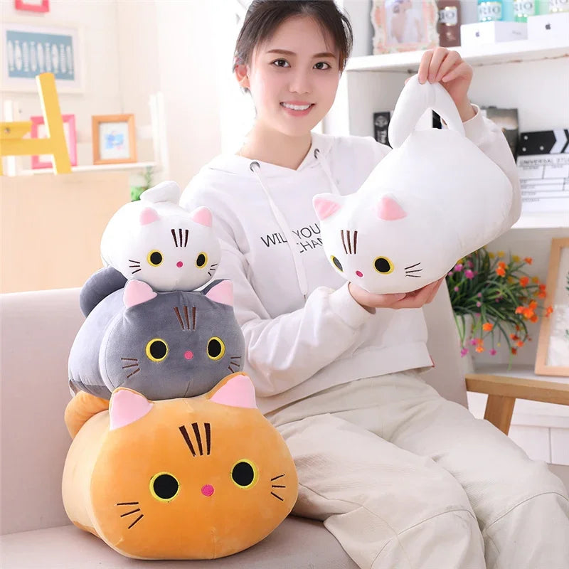Almofada de pelúcia fofa de gato com 20 cm para sofá, brinquedo de pelúcia .