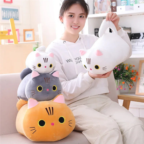 Almofada de pelúcia fofa de gato com 20 cm para sofá, brinquedo de pelúcia .