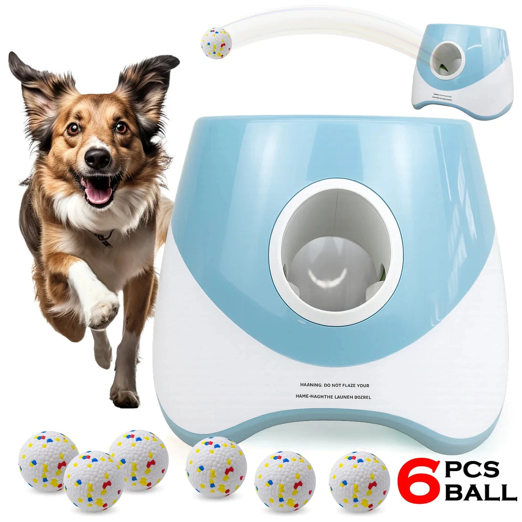 Lançador de Bolas de Tênis para Cães, Brinquedo Automático de Perseguição para Cães, Máquina Interativa e Divertida, Catapulta Recarregável