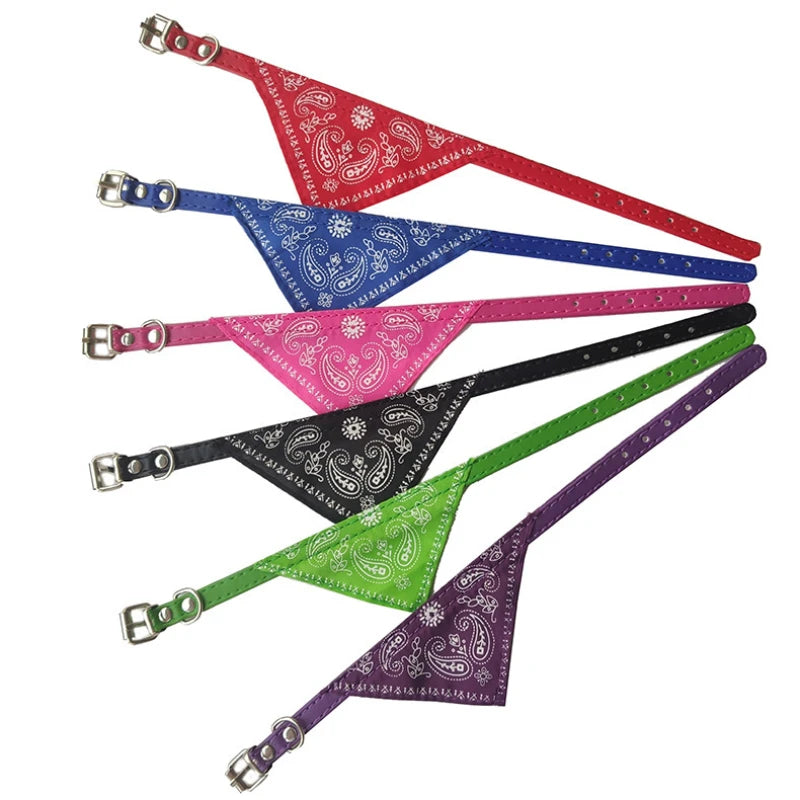 Bandana ajustável para animais de estimação, em tecido de malha de poliéster, lenço triangular para pescoço, ideal para cães e gatos de pequeno, médio e grande porte.