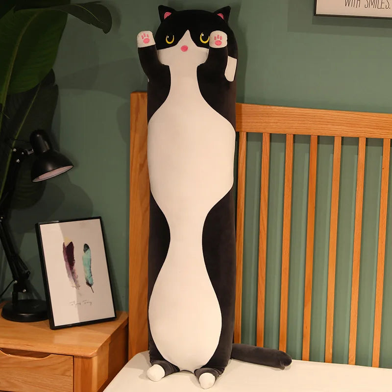 Brinquedo de pelúcia de gato fofo e divertido.
Com 50/70/90/110/130 cm, para pausas, cochilos no escritório, para dormir, para decorar a casa ou o escritório. 
Ideal para crianças