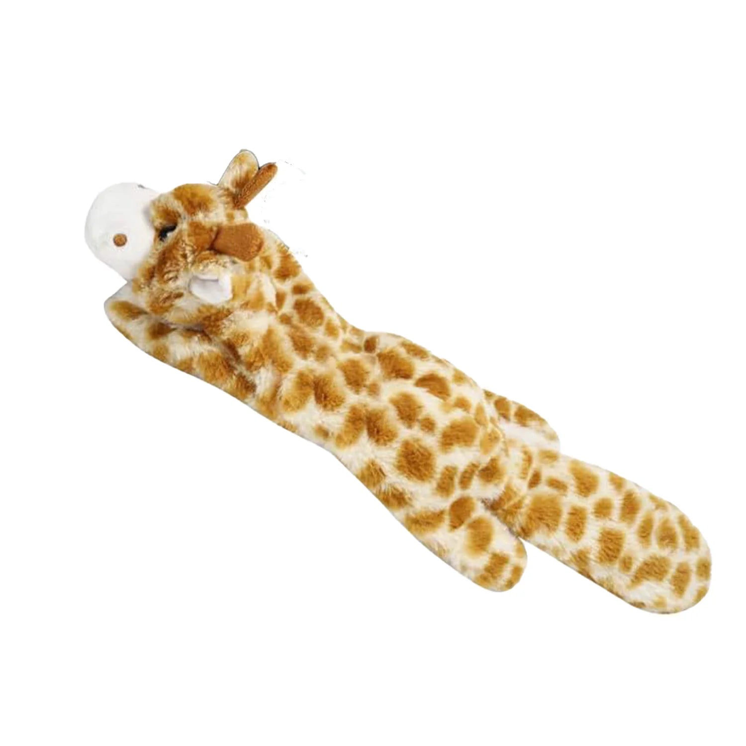 Brinquedos de pelúcia para cães com som de amassado, nos formatos raposa, girafa, esquilo, vaca e burro. Sem enchimento, ideais para cães de pequeno, médio e grande porte.