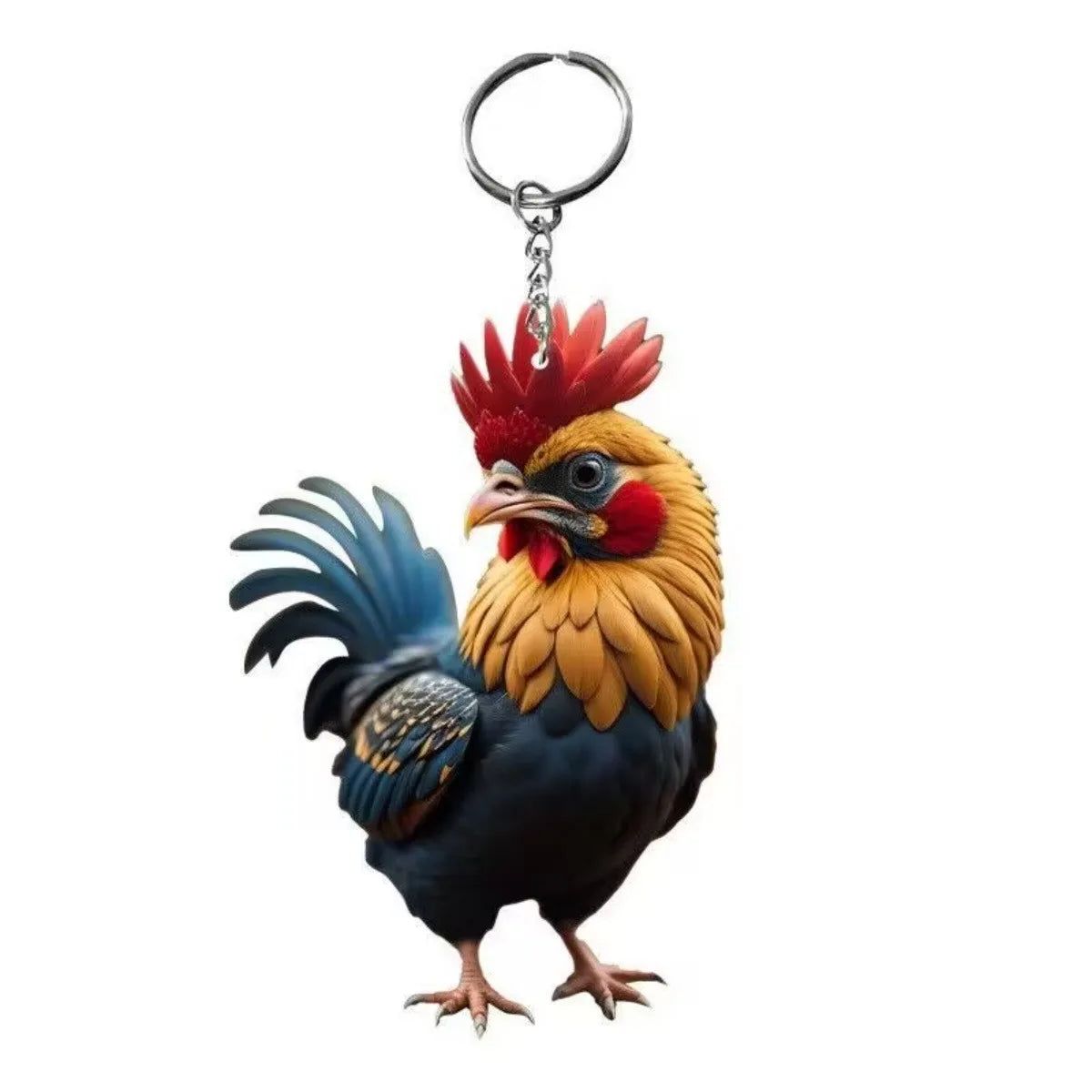 Chaveiro de gato preto e branco (1 unidade), pingente em acrílico 2D, design dupla face, chaveiro de animal para mochilas e presentes.