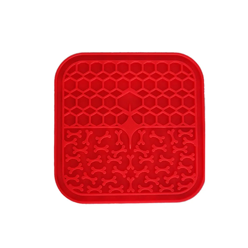 Tigela  de silicone para animais de estimação, ideal para gatos e filhotes, com função anti-engasgo, comedouro lento, banheira e talheres para distrair a língua.