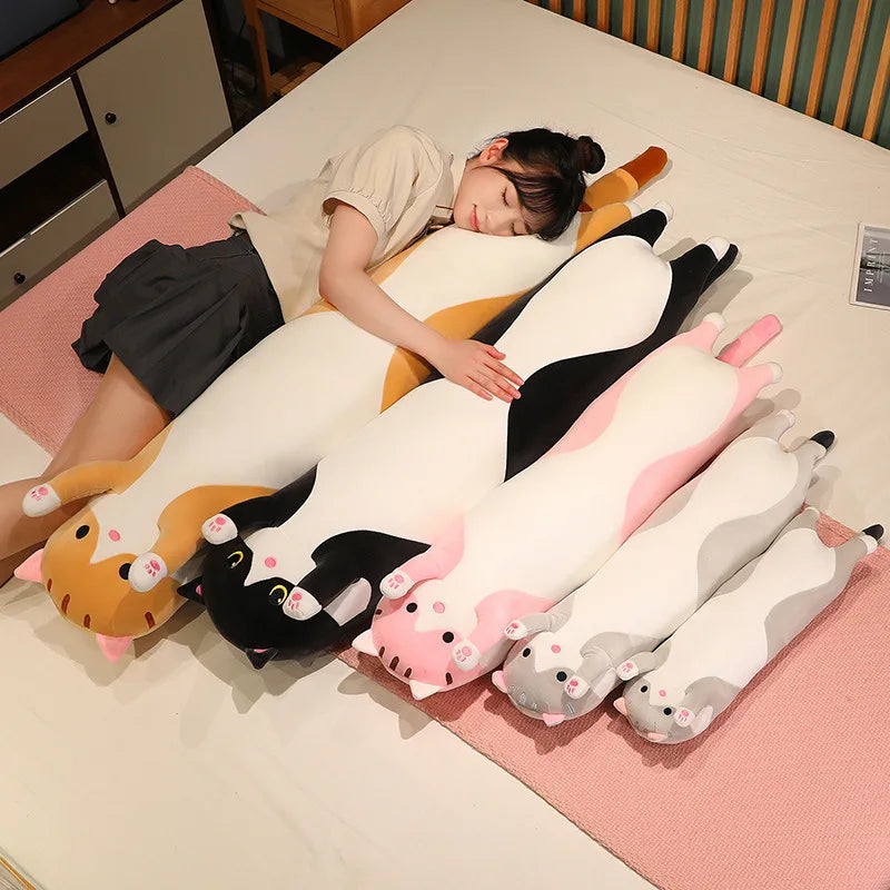 Brinquedo de pelúcia de gato fofo e divertido.
Com 50/70/90/110/130 cm, para pausas, cochilos no escritório, para dormir, para decorar a casa ou o escritório. 
Ideal para crianças