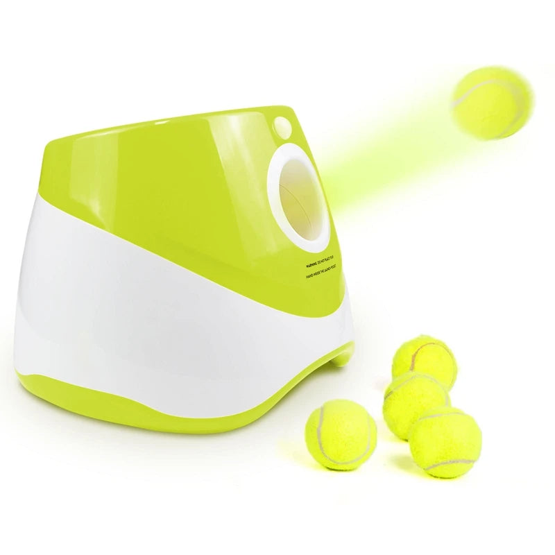 Lançador de Bolas de Tênis para Cães, Brinquedo Automático de Perseguição para Cães, Máquina Interativa e Divertida, Catapulta Recarregável