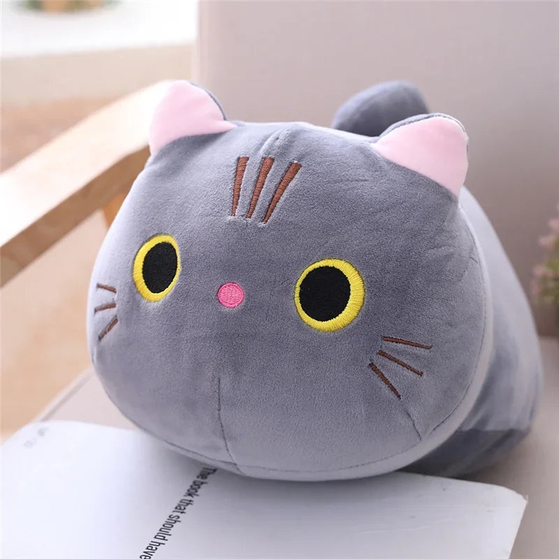 Almofada de pelúcia fofa de gato com 20 cm para sofá, brinquedo de pelúcia .