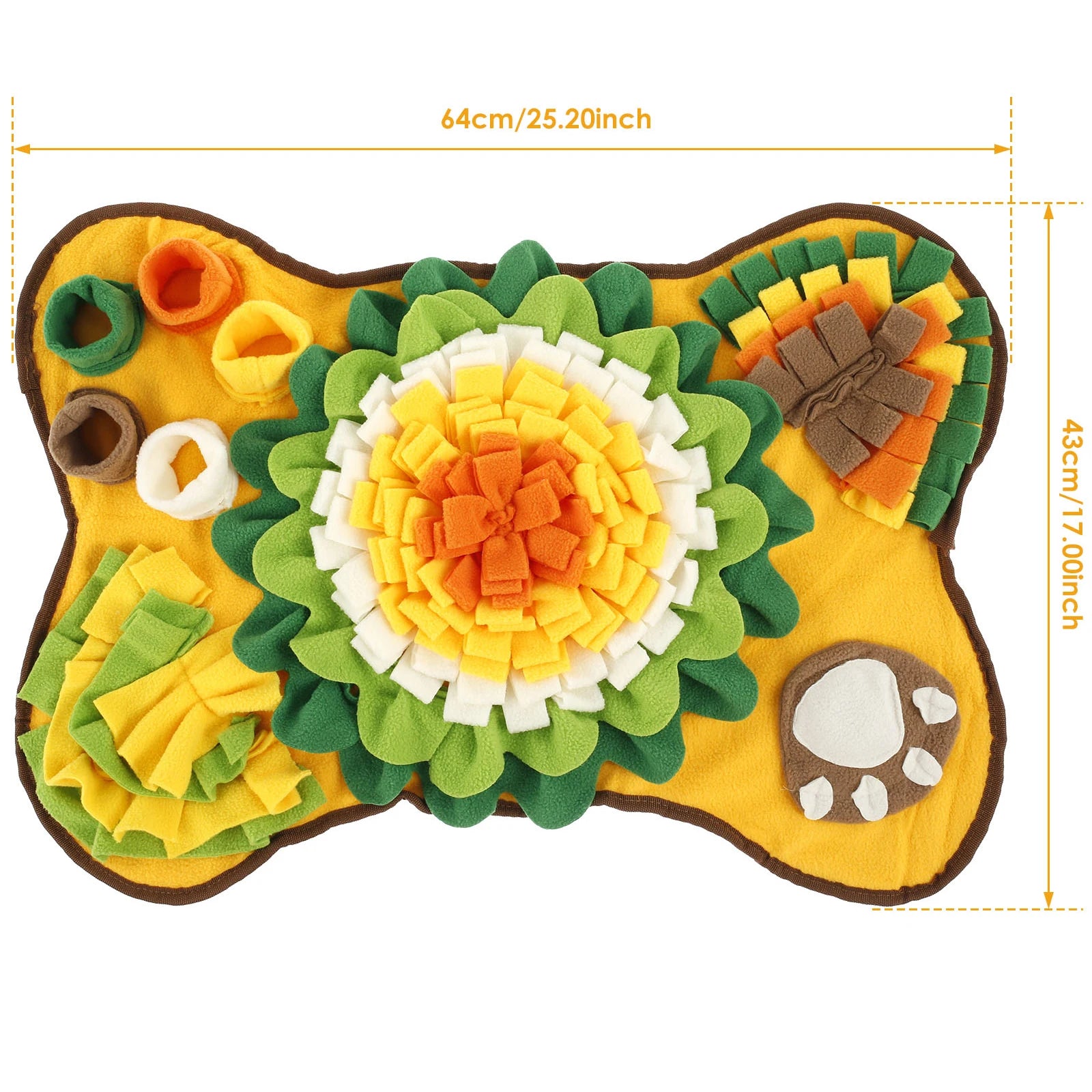 Tapete Olfativo para Cães, Brinquedo Interativo para Treinamento, Alimentação Natural, com Apito, para Aliviar o Estresse e a Pressão dos Cães.