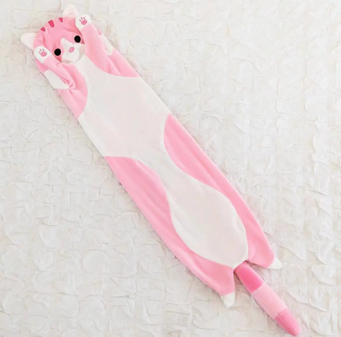 Brinquedo de pelúcia de gato fofo e divertido.
Com 50/70/90/110/130 cm, para pausas, cochilos no escritório, para dormir, para decorar a casa ou o escritório. 
Ideal para crianças