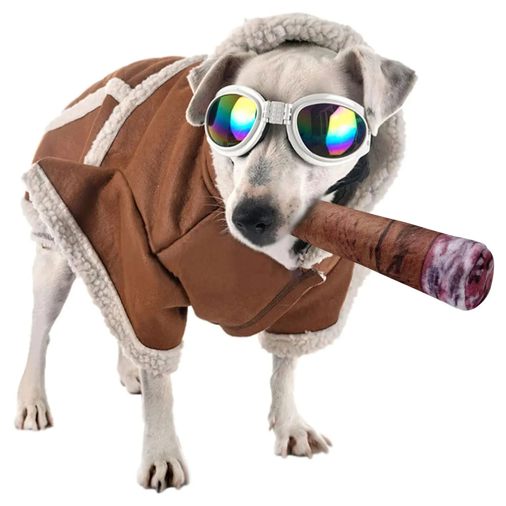 charuto  divertido para cães com som interativo e enchimento macio de algodão para filhotes e cães de pequeno, médio e grande porte.