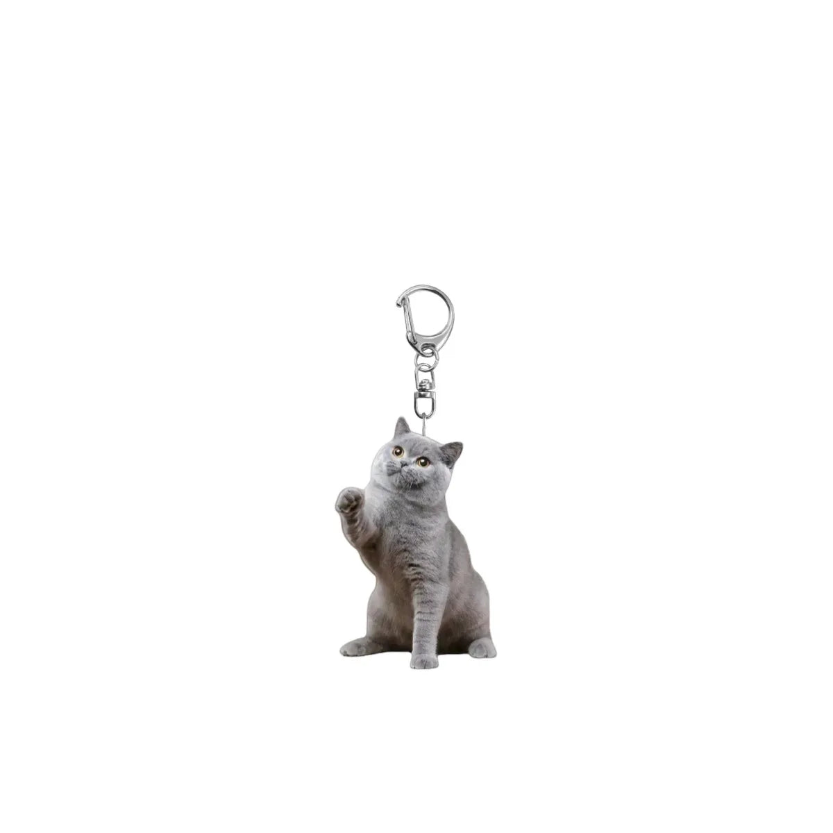 Chaveiro de gato preto e branco (1 unidade), pingente em acrílico 2D, design dupla face, chaveiro de animal para mochilas e presentes.