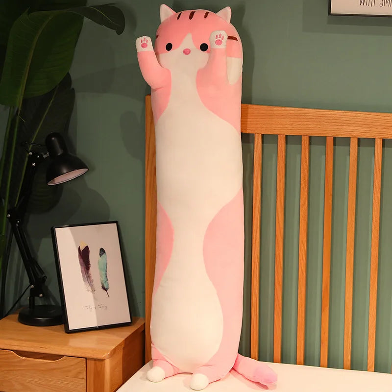 Brinquedo de pelúcia de gato fofo e divertido.
Com 50/70/90/110/130 cm, para pausas, cochilos no escritório, para dormir, para decorar a casa ou o escritório. 
Ideal para crianças