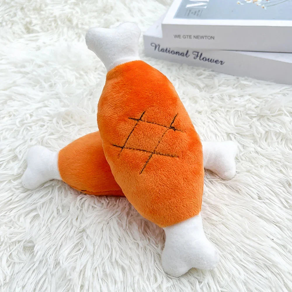 Brinquedo de pelúcia para cachorro com apito, brinquedo para mastigar para cães, brinquedo fofo e engraçado em formato de osso e cenoura, brinquedos para animais de estimação, produtos para gatos e acessórios para filho
